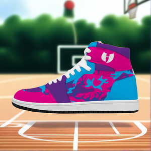Grape Camo Shoes Unisex Basketball Sneakers