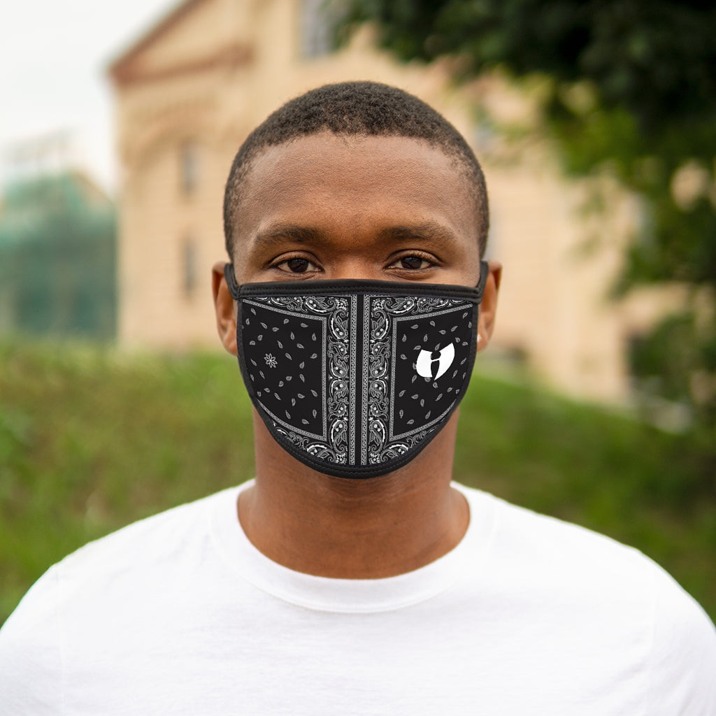 HRMI Black Bandana Mixed-Fabric Face Mask