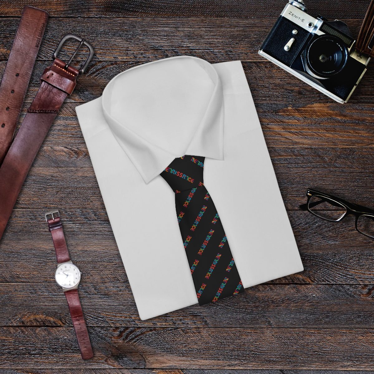 Renaissance Apparel Colored Pattern Designer Necktie