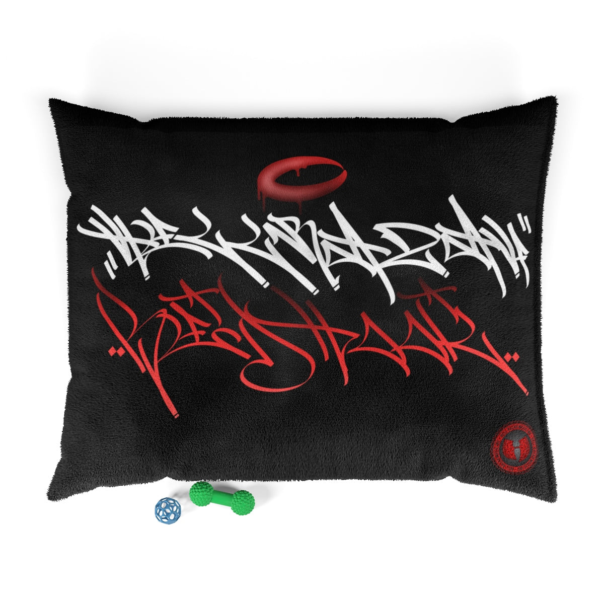 Official HellRazah Music Inc. Collectible Graffiti Halo Pet Bed HeavenRazah Merch Graphics by Sly Ski Original