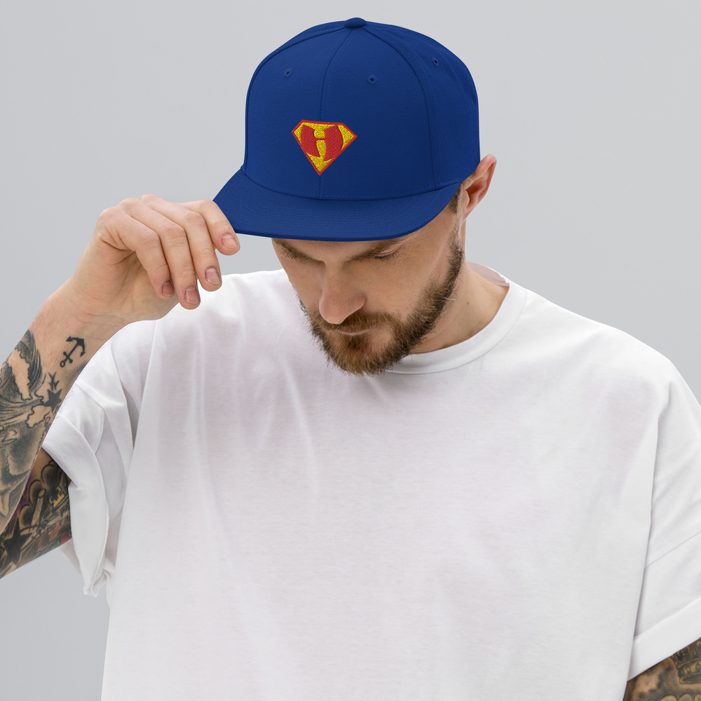 Black Superman Snapback Hat