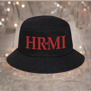 HRMI Embroidered Denim Bucket Hat