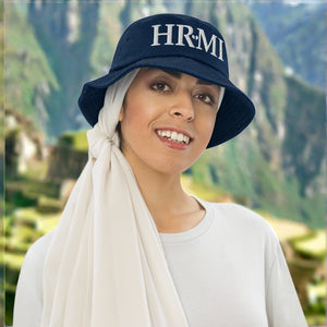 HRMI Embroidered Denim Bucket Hat
