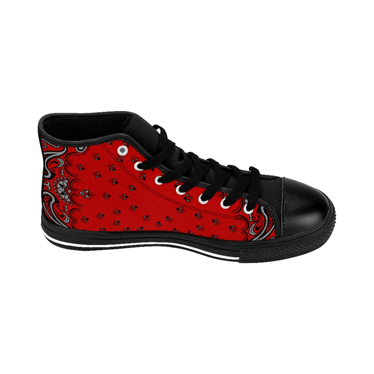 Ghetto Gov't Officialz Red Bandana Logo Designer Shoes Men's High-Top Sneakers Heaven Razah - Hell Razah