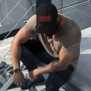 HRMI Embroidered Distressed Dad Hat