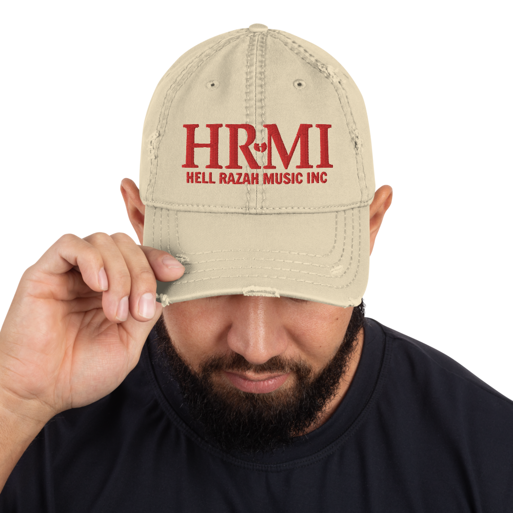 HRMI Embroidered Distressed Dad Hat
