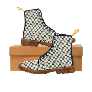 Safari Chessboard Men's Canvas Boots