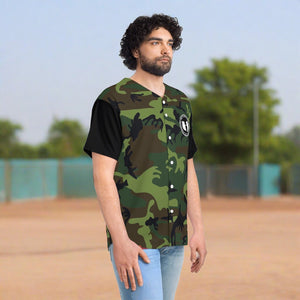 Operation Warfare Renaissance Apparel Men's Army Camo Baseball Jersey