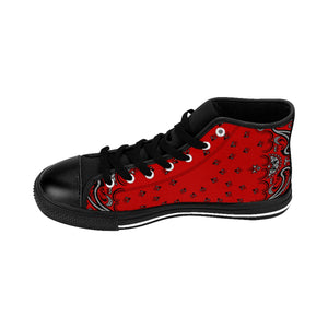 Ghetto Gov't Officialz Red Bandana Logo Designer Shoes Men's High-Top Sneakers Heaven Razah - Hell Razah