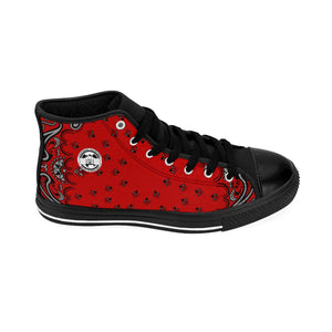 Ghetto Gov't Officialz Red Bandana Logo Designer Shoes Men's High-Top Sneakers Heaven Razah - Hell Razah