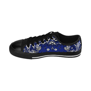 Ghetto Gov't Officialz Blue Bandana Logo Men's Sneakers