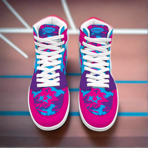 Grape Camo Shoes Unisex Basketball Sneakers
