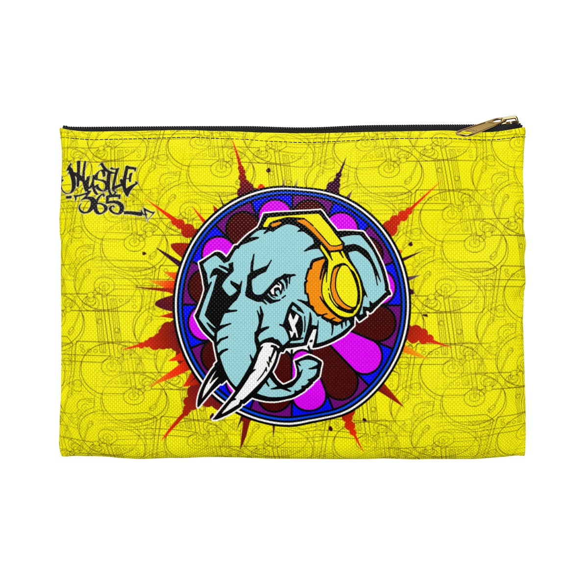 Official HellRazah Music Inc. Elephant Designer Accessory Pouch - Pencil Bag HeavenRazah Merch Graphics by iHustle365