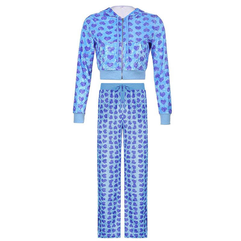 Women's Two Piece Athletic Suit Crop Jacket & Joggers Set Loungewear