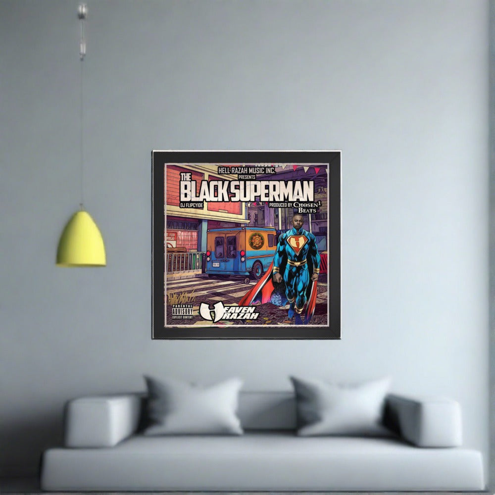 The Black Superman Framed poster