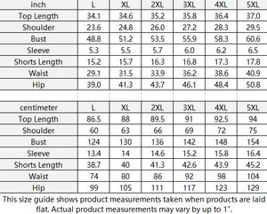 Renaissance Ruby Women's Drop-Shoulder T-Shirt with Side Split and Shorts (Plus Size)