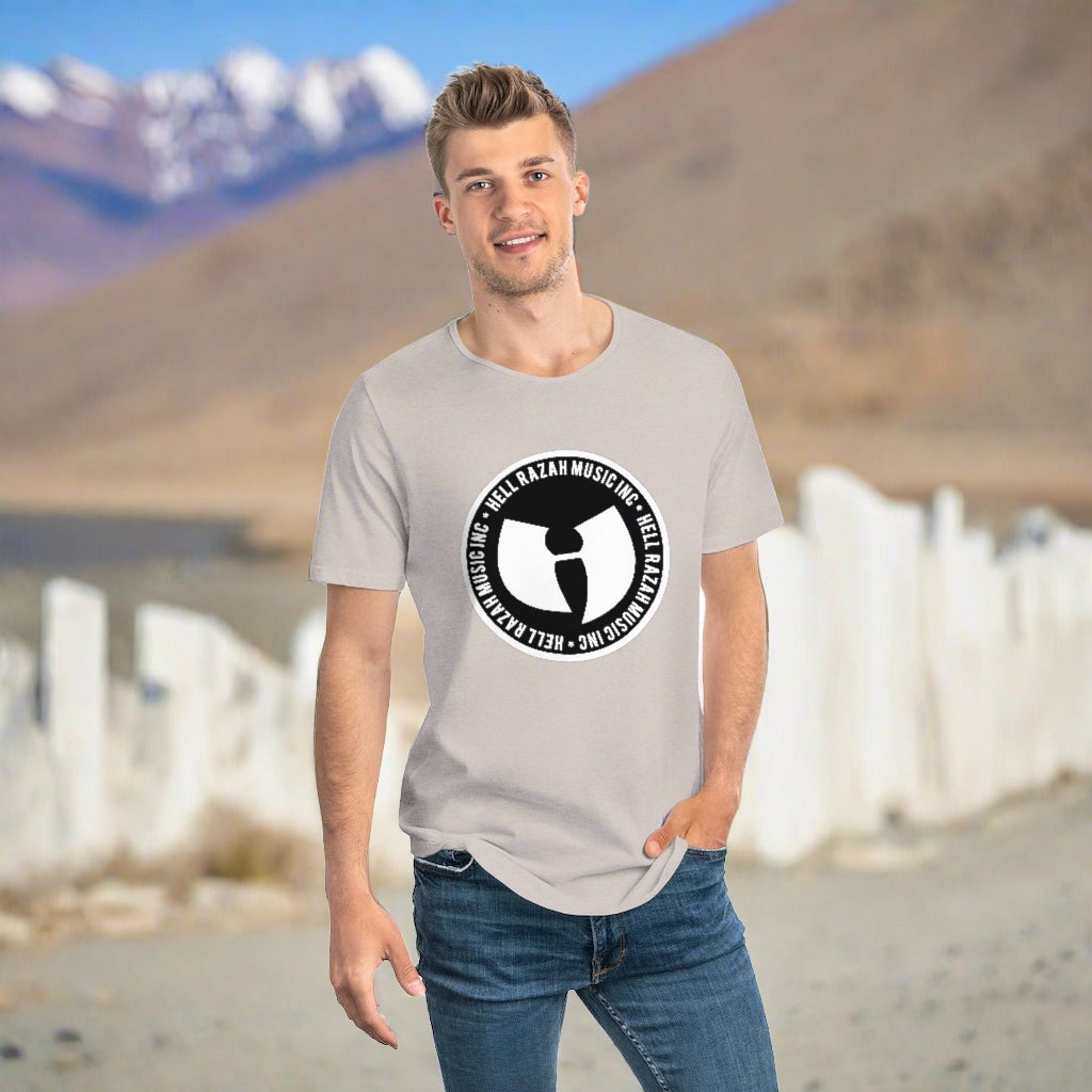 HRMI HellRazah Music Inc. Logo Men's Jersey Curved Hem Tee