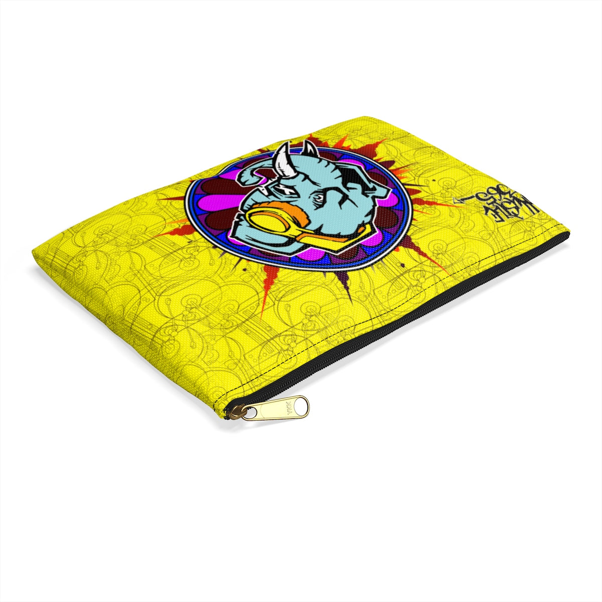 Official HellRazah Music Inc. Elephant Designer Accessory Pouch - Pencil Bag HeavenRazah Merch Graphics by iHustle365