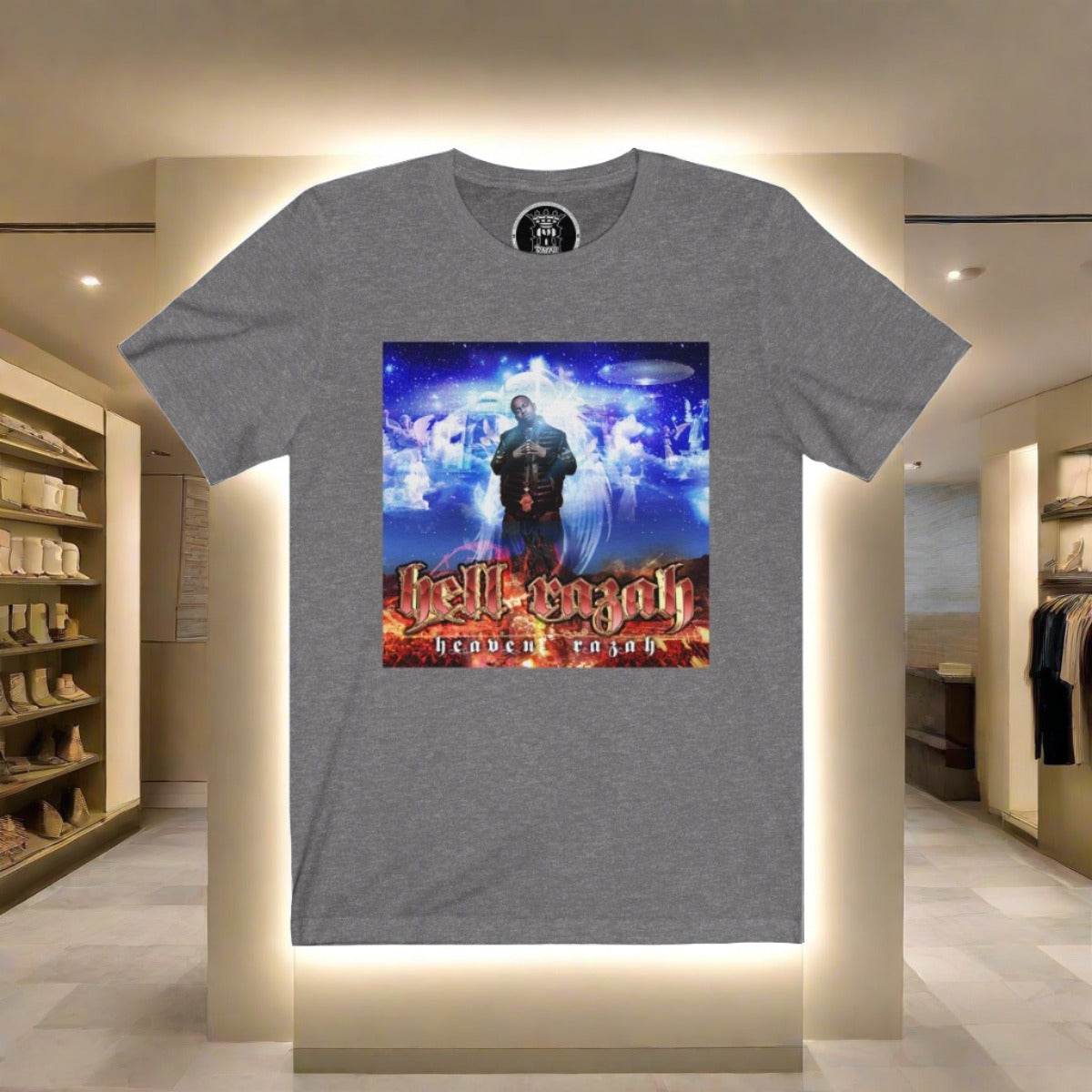 HellRazah Music Inc. - HeavenRazah Album Cover Art Unisex Jersey Short Sleeve Tee