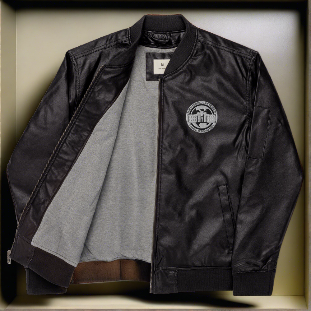 Ghetto Gov't Officialz Leather Bomber Jacket