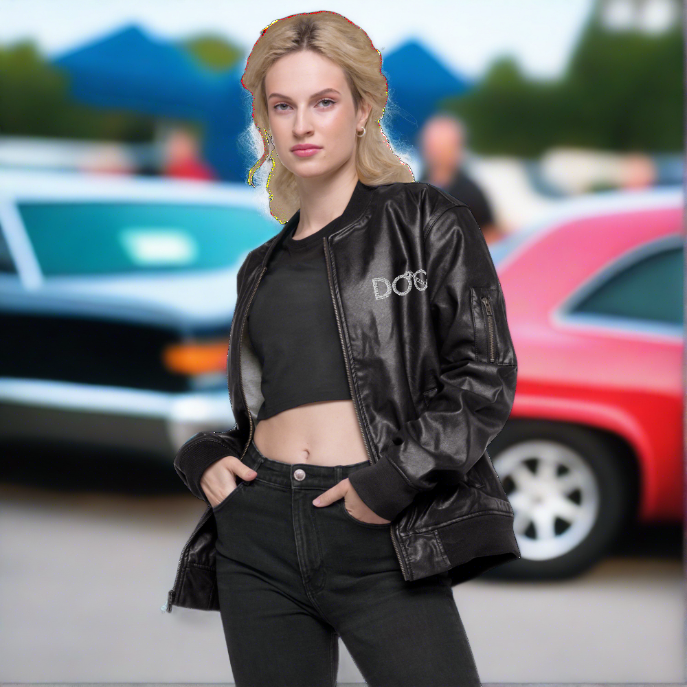 Diamondz Original Clothing Leather Bomber Jacket