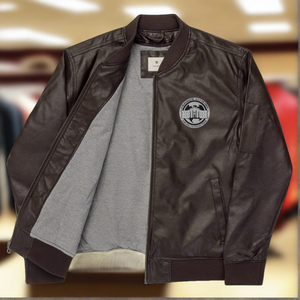 Ghetto Gov't Officialz Leather Bomber Jacket