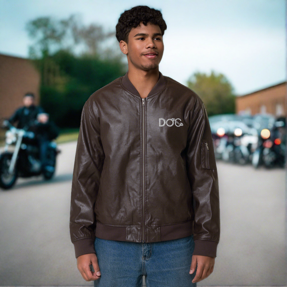 Diamondz Original Clothing Leather Bomber Jacket
