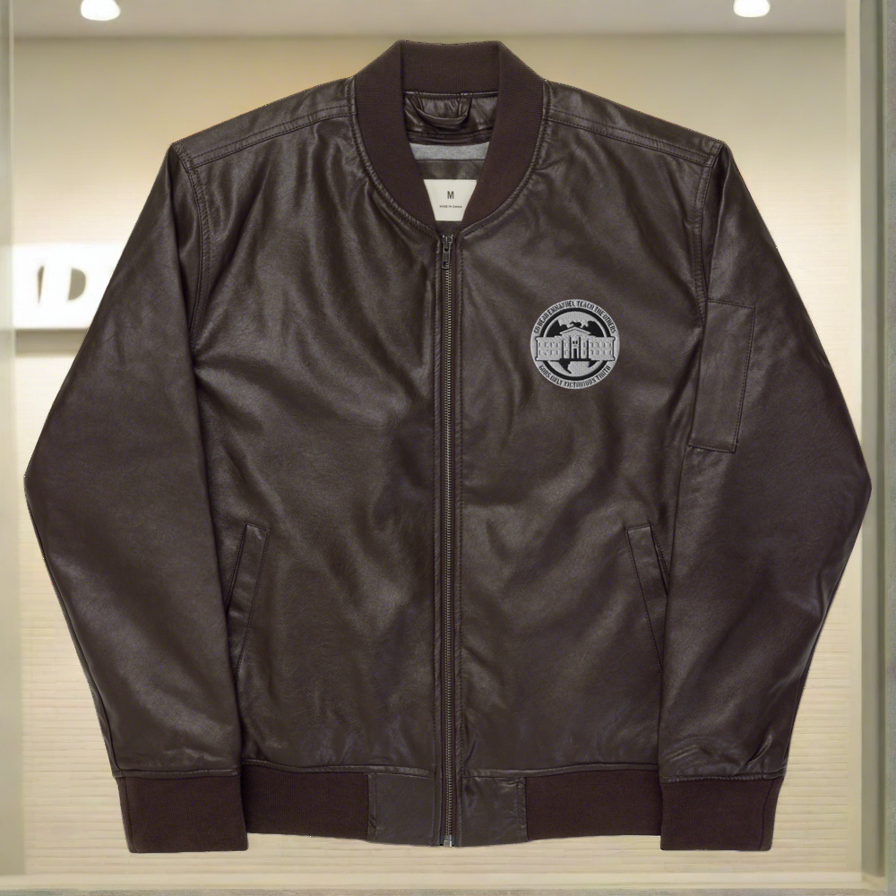 Ghetto Gov't Officialz Leather Bomber Jacket