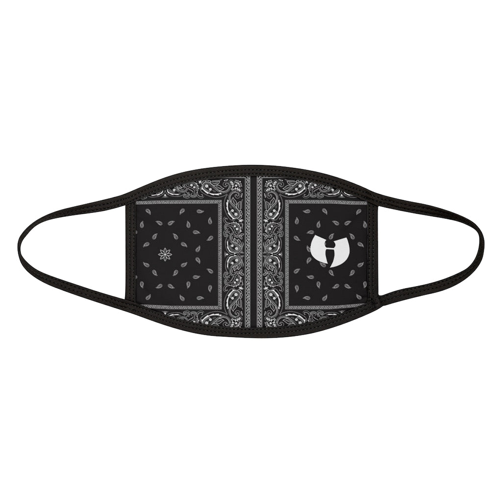 HRMI Black Bandana Mixed-Fabric Face Mask