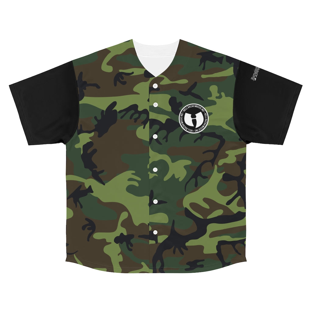 Operation Warfare Renaissance Apparel Men's Army Camo Baseball Jersey