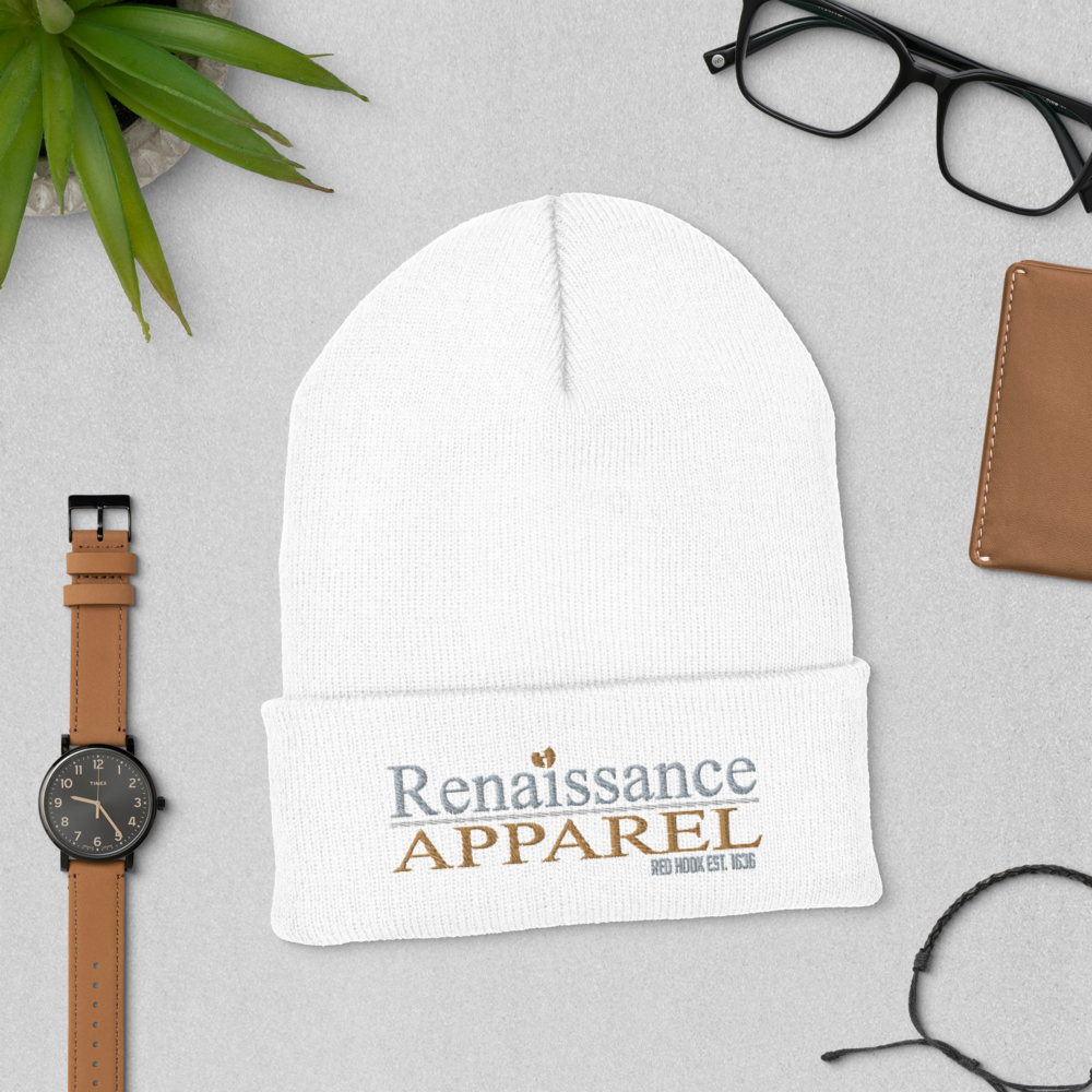 Renaissance Apparel Embroidered Signature Cuffed Beanie