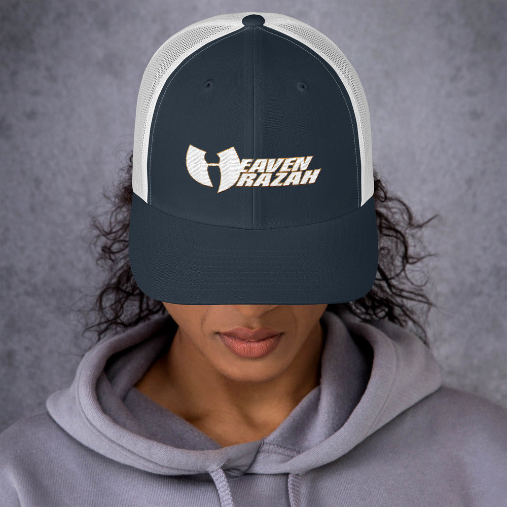 Official HellRazah Music Inc Embroidered Hat HeavenRazah Trucker Cap Graphics by Culture Freedom