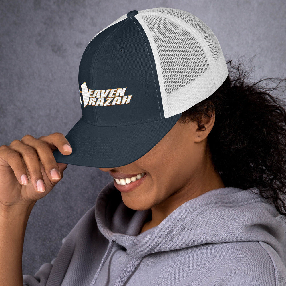 Official HellRazah Music Inc Embroidered Hat HeavenRazah Trucker Cap Graphics by Culture Freedom