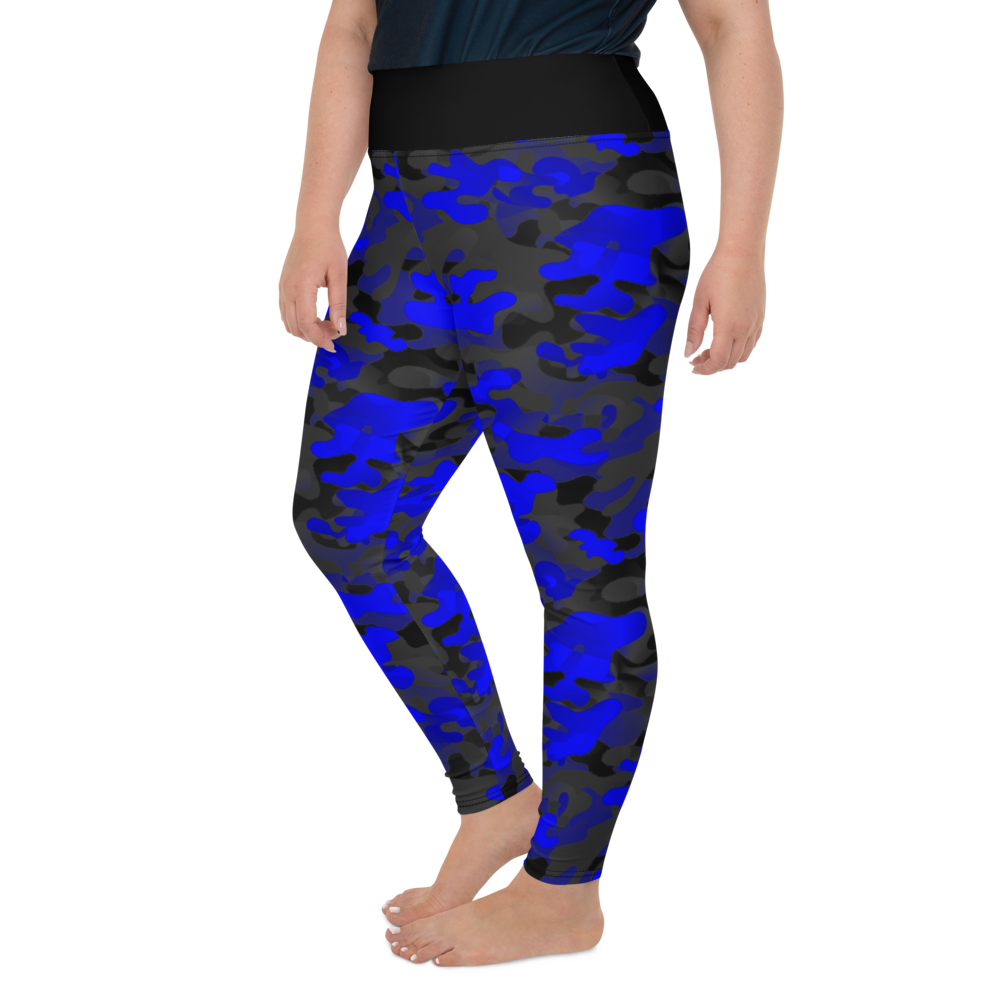 Renaissance Apparel Blue Camo Voluptuous Plus Size Leggings