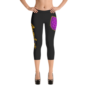 Ghetto Gov't Officialz Purple Bee Designer Capri Leggings