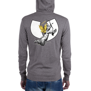 Official Hell Razah Music Inc Cherub with Mic Heaven Razah Merch Unisex Zip Hoodie Graphics by SmuveMassBeatz