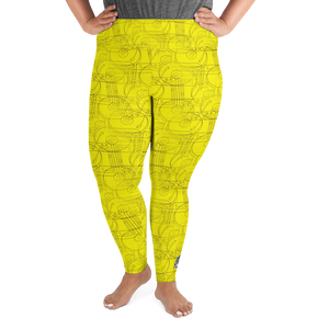 HRMI HellRazah Music Inc. Designer Urban Plus Size Leggings 2xl - 6xl HeavenRazah Graphics by iHustle365