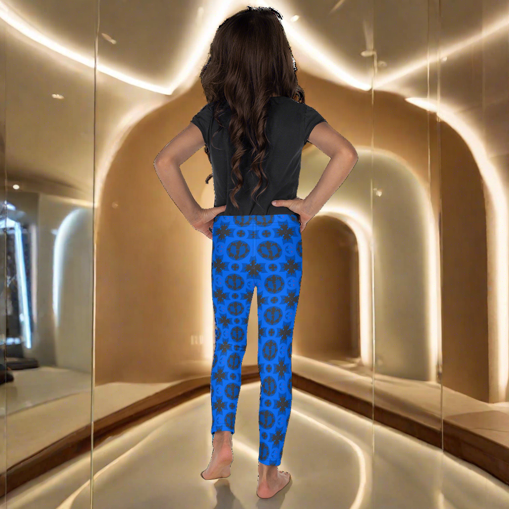 Renaissance Blue Azure Kid's Leggings
