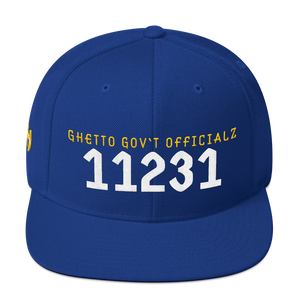 Ghetto Gov't Officialz Personalized Zip - Postal Code Embroidered Snapback Cap Halo Hat Official HeavenRazah
