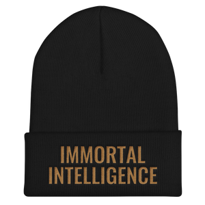Official IMMORTAL INTELLIGENCE Embroidered Skull Cap Cuffed Beanie Hell Razah Music Inc