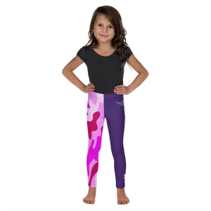 Official Thug Angel Heaven Razah Pink Camo Wingz Designer Youth Kid's Leggings