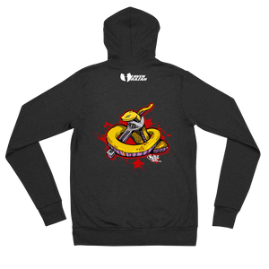 Official Hell Razah Music Inc Snakes Get Wrenched Designer Lightweight Hooded Jacket Unisex Zip Hoodie Graphics by iHustle365_