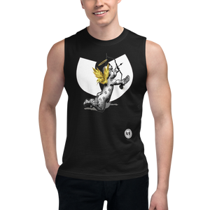 Limited Edition Hell Razah Music Inc. Cherub Angel Wings on back Muscle Shirt Graphics by Smuve Mass Beatz