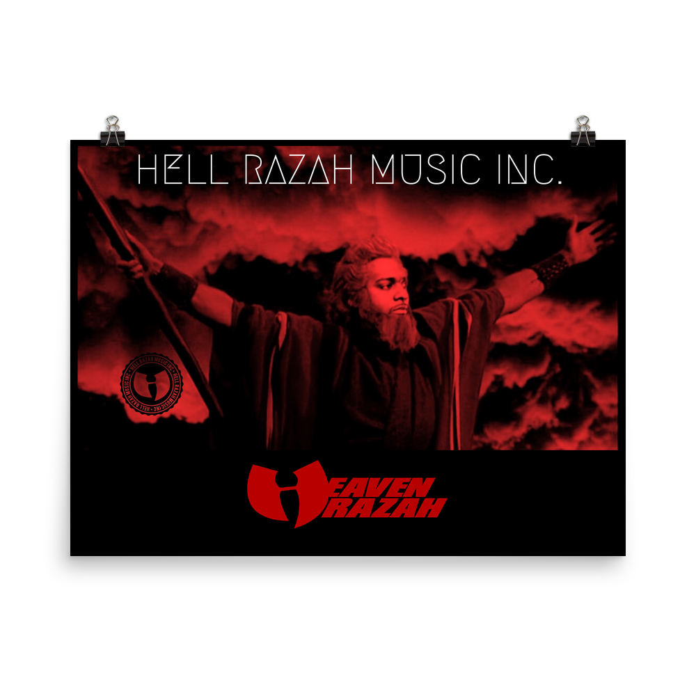 Hell Razah Music Inc Red Logo Official Merchandise Photo paper poster