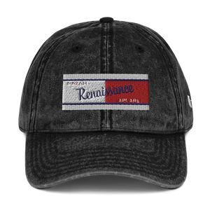 Razah Renaissance Apparel Red White Blue Embroidered Vintage Cotton Twill Cap