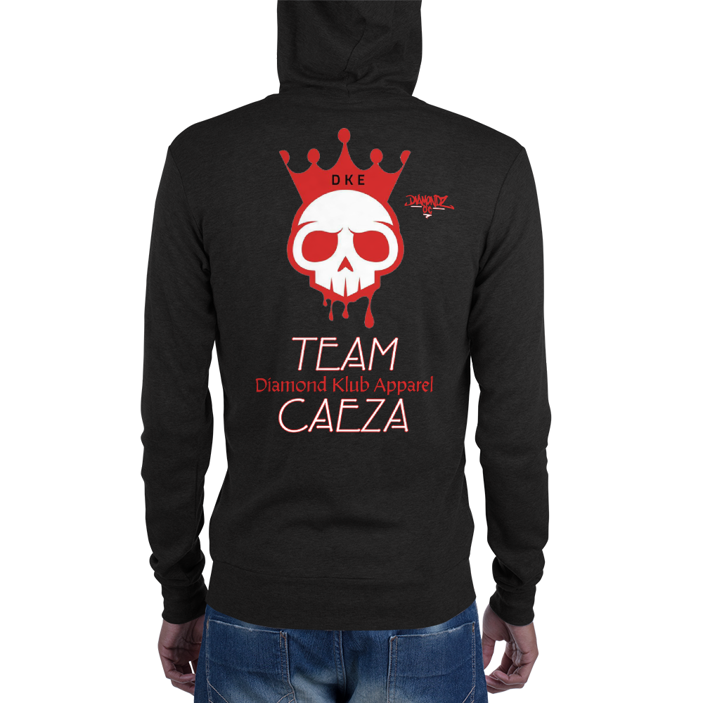 Official DKE Team Caeza Drip Diamond Klub Empire / Apparel Hooded Jacket Designer Unisex Zip Hoodie by DiamondzOC