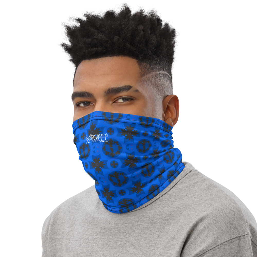 Renaissance Blue Azure Face Covering - Neck Gaiter