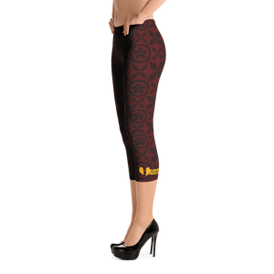 Official Hell Razah Music - Heaven Razah Scripture Print Designer Yoga Capri Leggings Art by iHustle365_