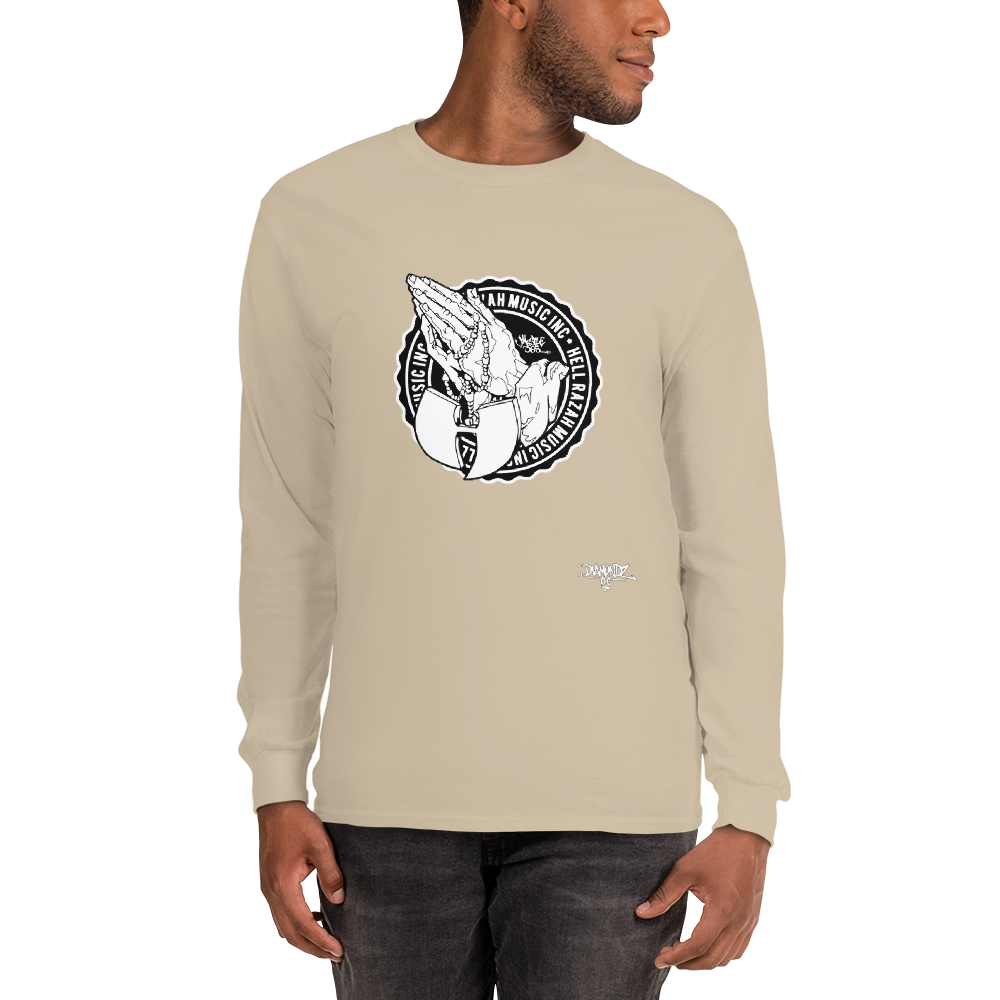 HRMI Praying Beads Fall 19 HellRazah Music Inc Designer Long Sleeve T-Shirt HeavenRazah Merch Graphics by iHustle365