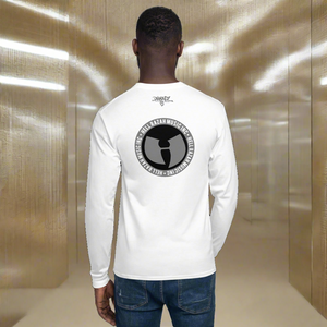 HRMI Gray and Black Logo HellRazah Music Inc. Designer Men's Champion Long Sleeve Shirt HeavenRazah